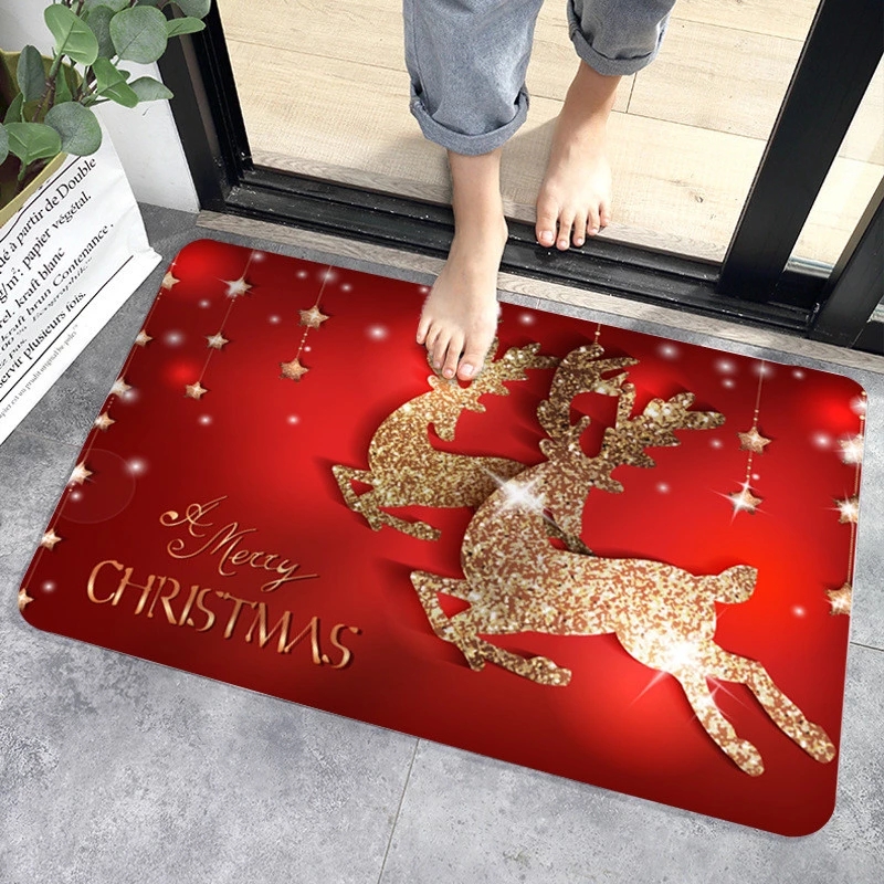 Merry Christmas Decorations for Home Elk Doormat Navidad Orn