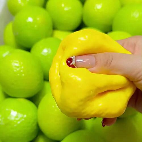 Hot Handmade Crispy Lemon Stress Ball Squeeze Toy, Color-Cha