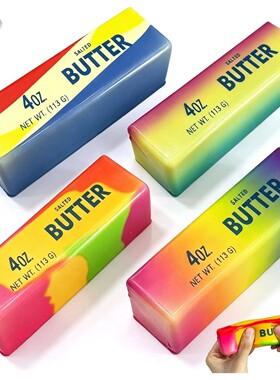 1/6PCS Rainbow Butter Squishy Toys Slow Rising Anxiety Stres