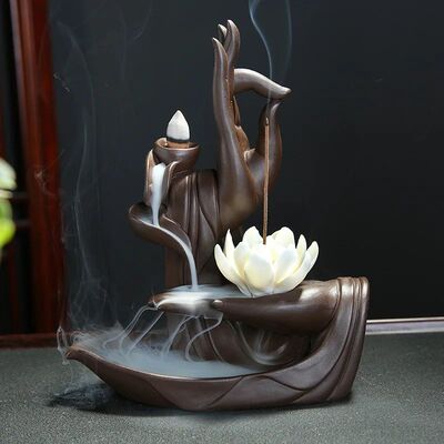 Handmade Purple Clay Burner Backflow Incense Burner Incense