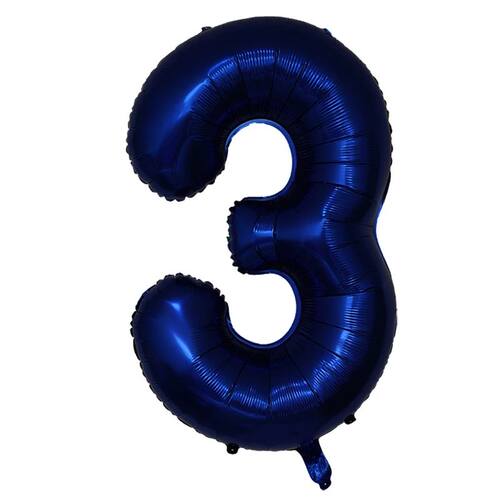 40Inch Navy Blue Number Foil Balloon 0-9 Digital Globos Chil