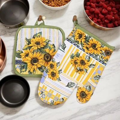 2Pcs Oven Mitts Kitchen Baking Cooking Accessories Anti-scal