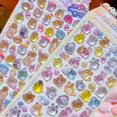 3D Cartoon Cute Soft Ghost Stickers - Adorable 3D Decor Deca