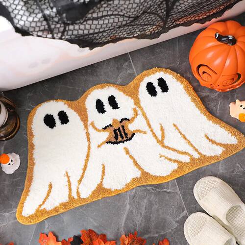 Vikama Fall Pumpkin Bathroom Rug Thanksgiving Day Door Mat F