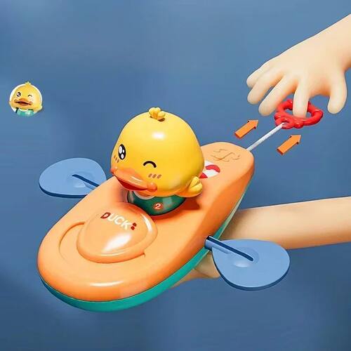 1 Pc Little Yellow Duck Kayak Toy Swimming Pool Bathroom Toy
