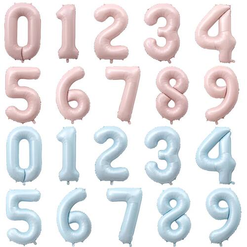 32/40inch Light Baby Pink Blue number balloons Foil Balloon