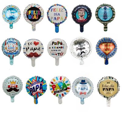12pcs 10inch Happy Father's Day Foil Balloons Fathers Day Sp