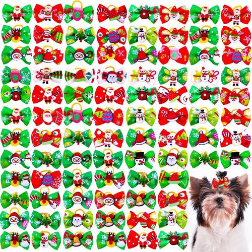 New Puppy Bows 10/20/30PCS Christmas Supplies For Small Dogs