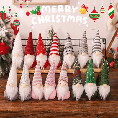 Christmas Hanging Gnomes Ornaments Handmade Mini Plush Gnome