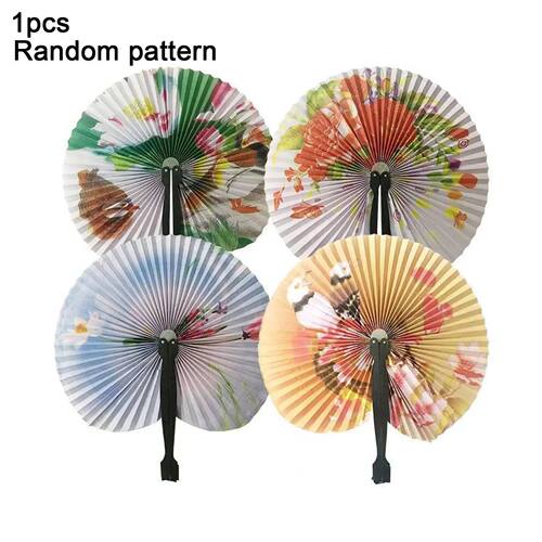 Summer Handheld Fan Chinese Retro Style Windmill Small Round