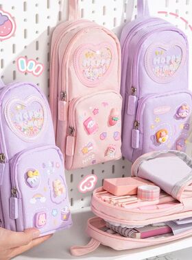 High Appearance Level Large-capacity Schoolbag And Pen Case