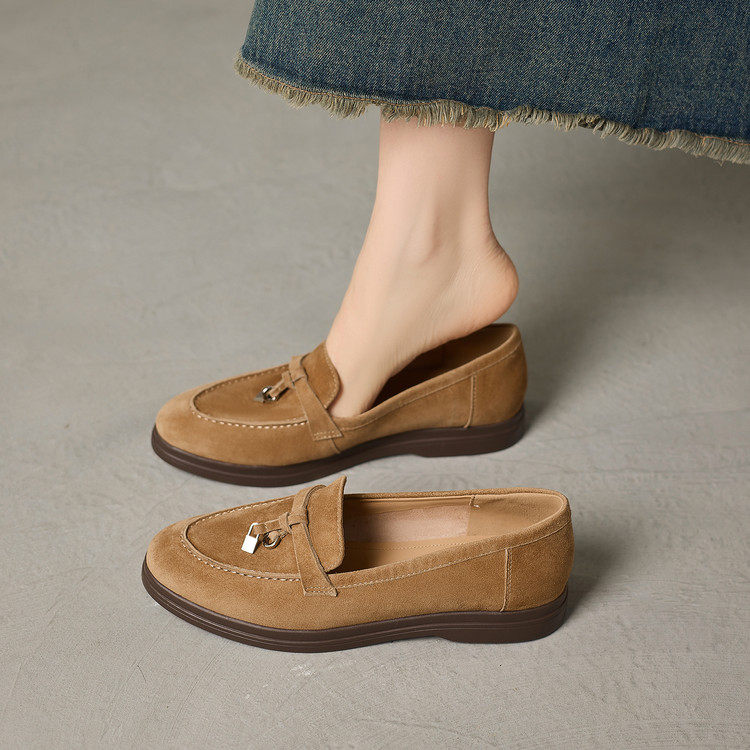 圆头粗跟羊皮头层牛皮2026年春季深口单鞋,女鞋,深口单鞋,淘宝优惠券,粉丝福利购,淘宝优惠卷