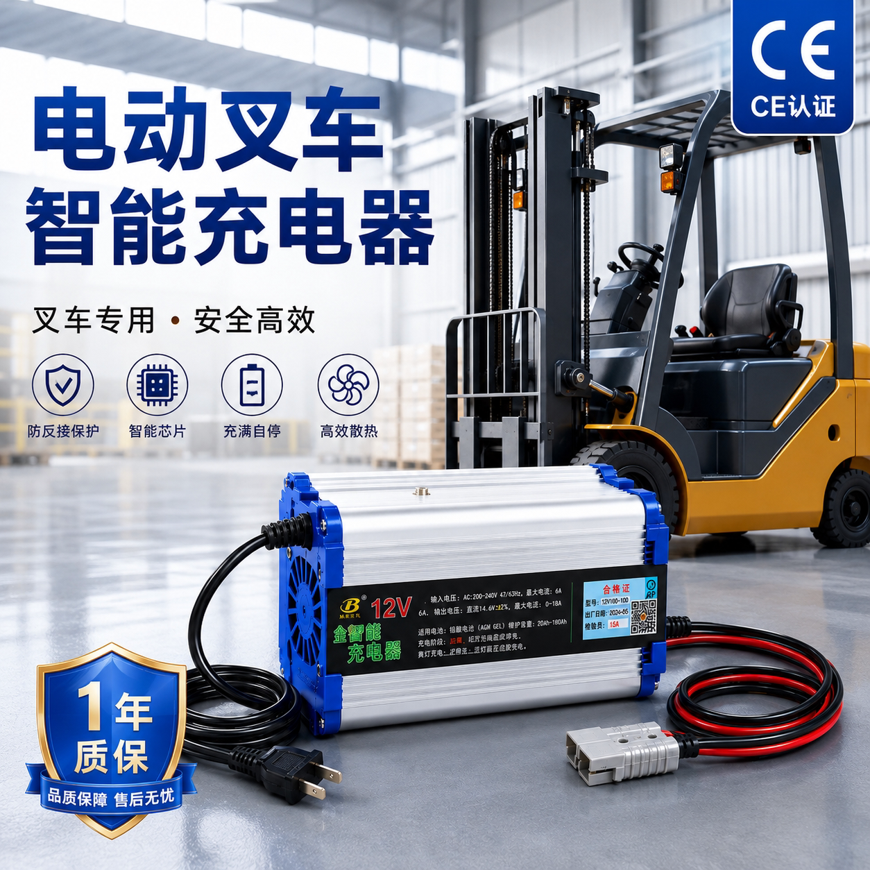 正波12V24V48V60V智能快充电器