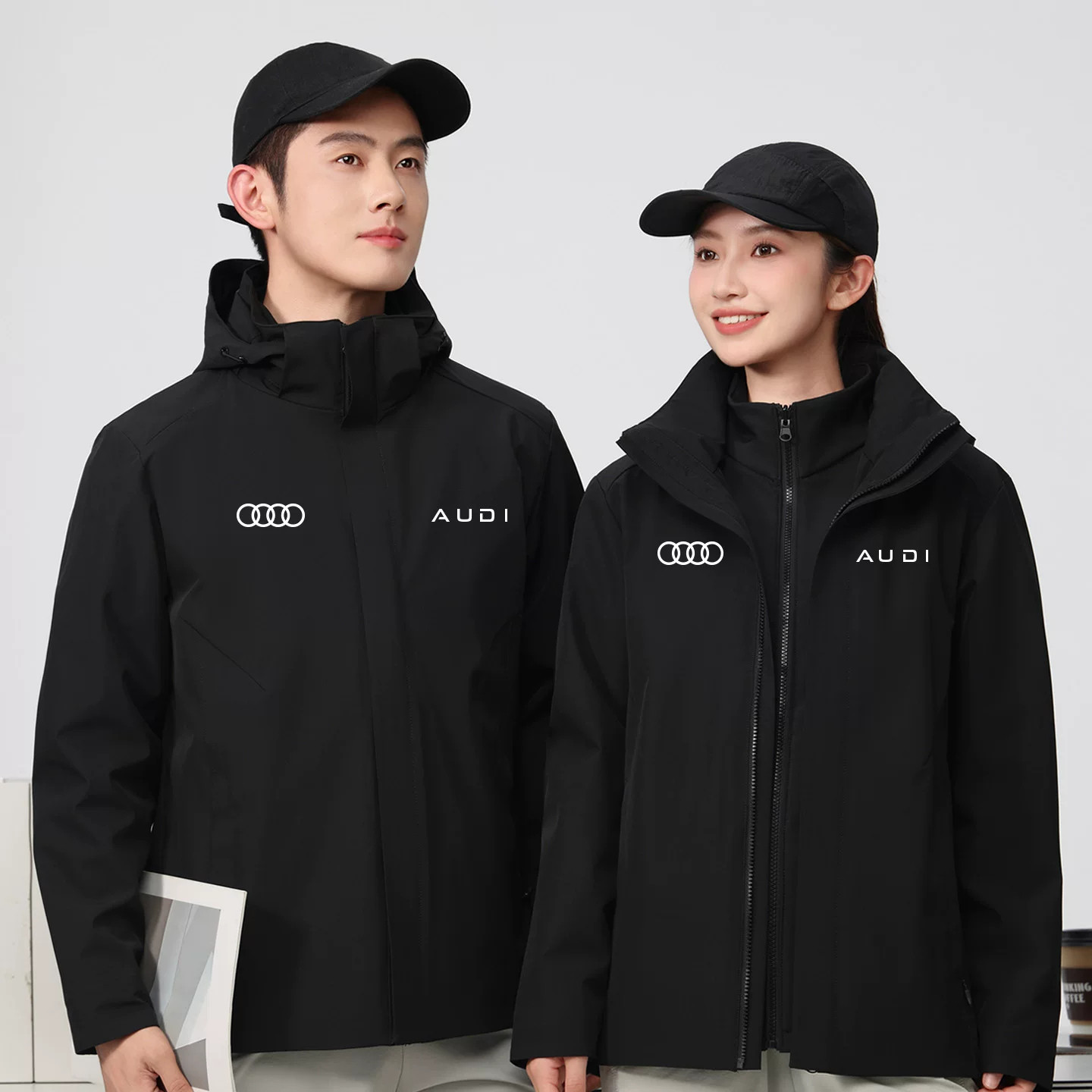 冬季奥迪4S店工装冲锋衣定制