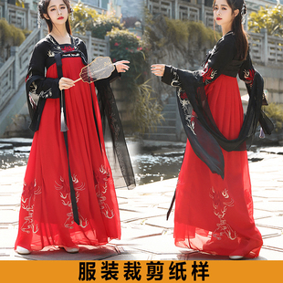 汉服-113服装纸样图 对襟上衣上襦搭配 齐胸襦裙 汉服古装手工DIY