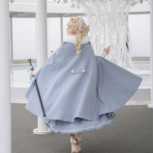 现货 古典CLA优雅淑女百搭Lolita洛丽塔秋冬斗篷套长裙 蕾莎小姐