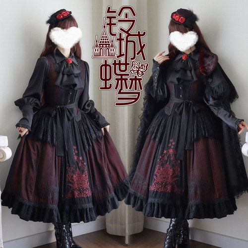 定金 铃城蝶梦 安格拉红JSK斗篷CLA