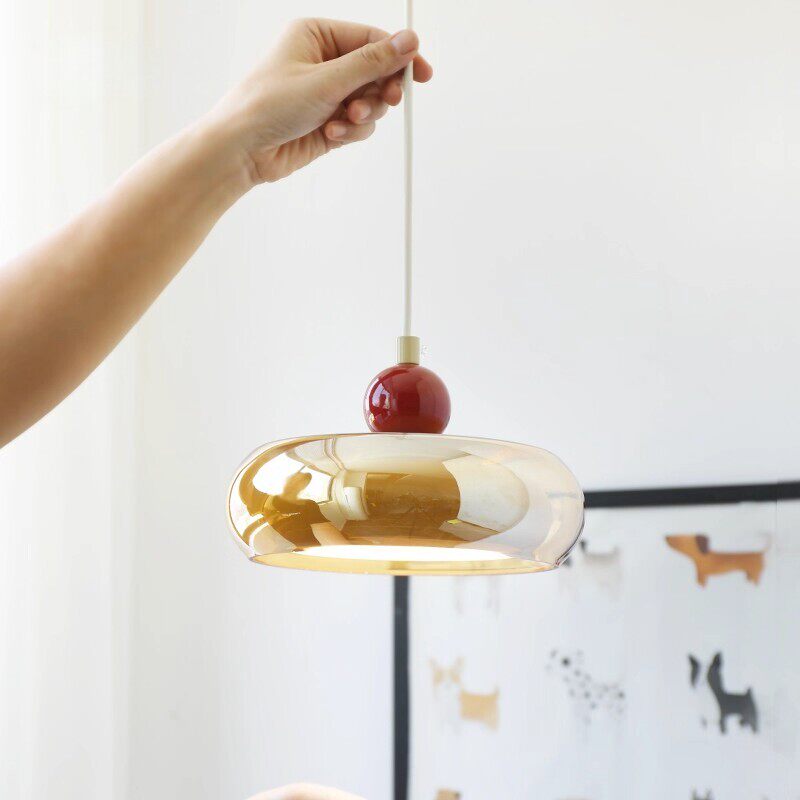 法式奶油风床头吊灯卧室吊线灯中古复古主卧小吊灯氛围感酒吧台灯