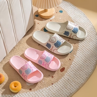 GGGLU新透气家用卡通熊可爱居家情侣软底浴室 女夏季 2025新款 拖鞋
