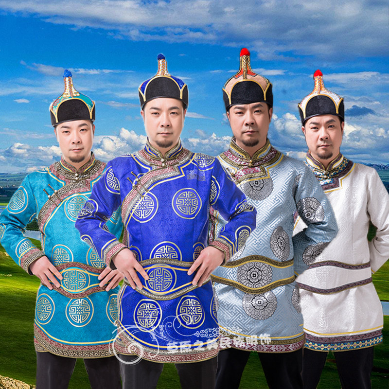 蒙古袍男款生活装短款成人蒙古上衣日常装男士蒙族服装传统服精品