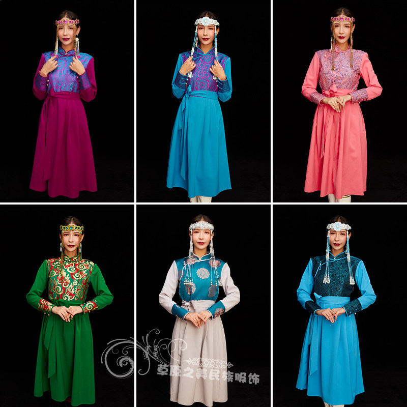 女士立领时尚日常装蒙古袍新品
