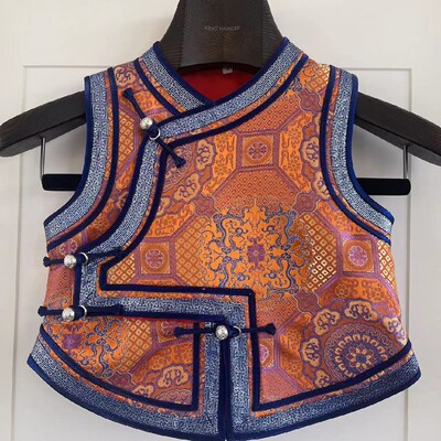 春秋季复古风短款儿童马甲新品