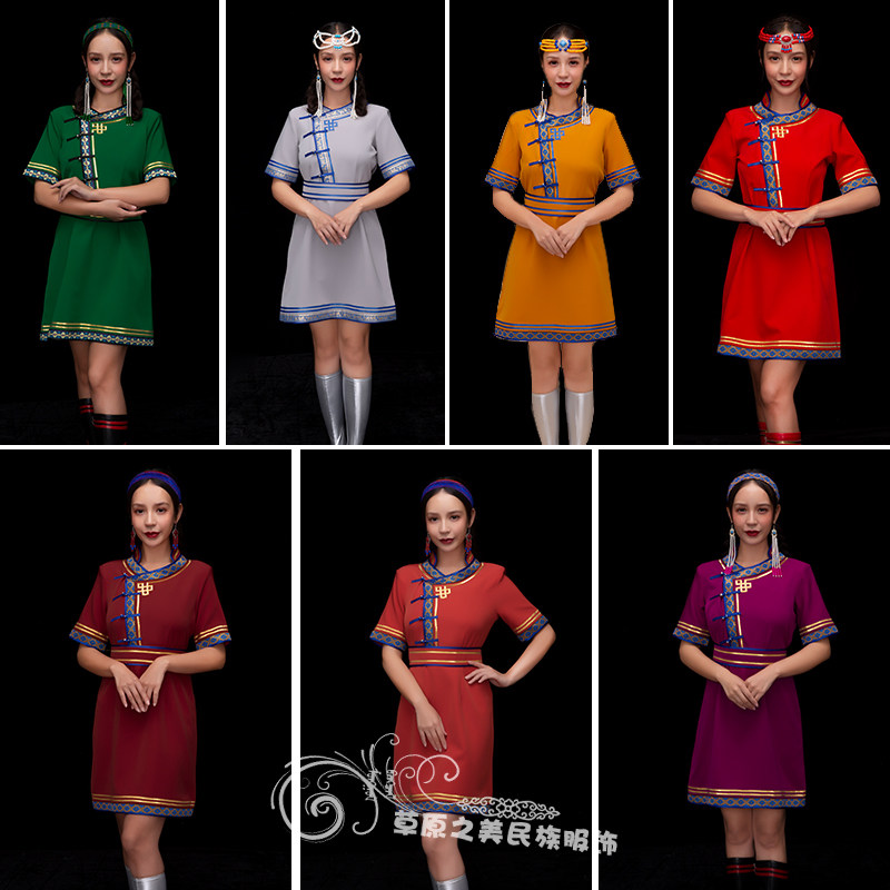 夏季蒙古袍日常装演出服新品