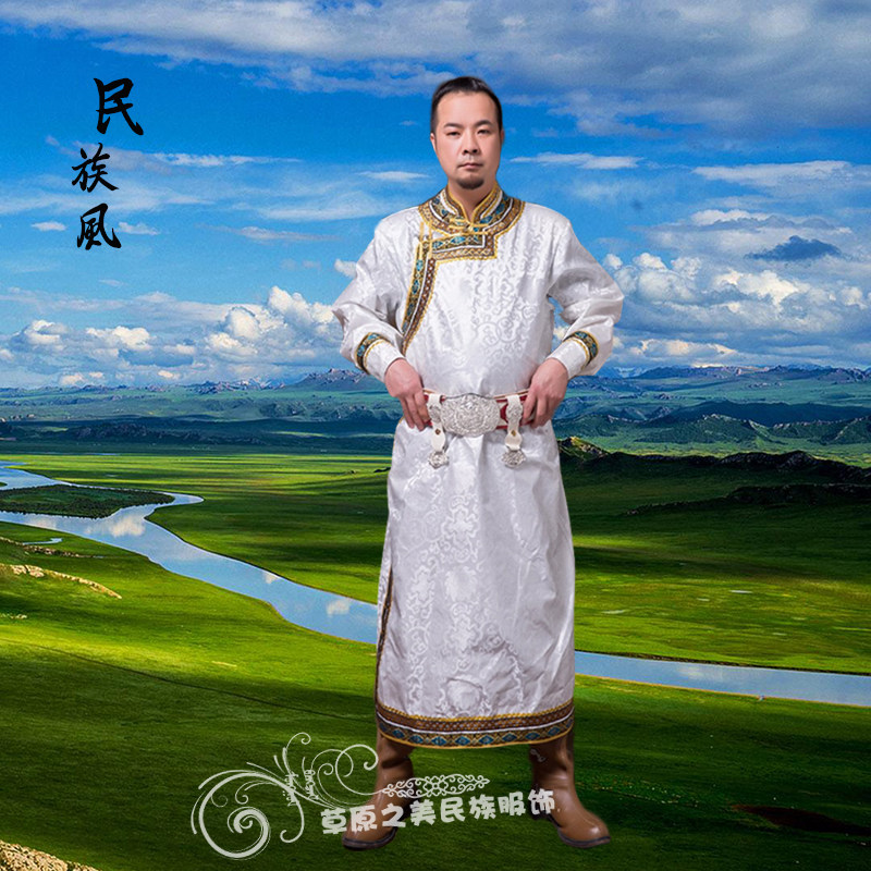 新款长款白色蒙族热卖舞蹈服