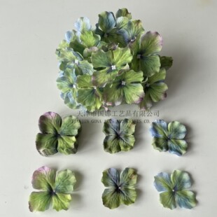 人造仿真3D打印油画绣球花瓣珍珠蝴蝶兰diy发饰花头发夹头饰配件