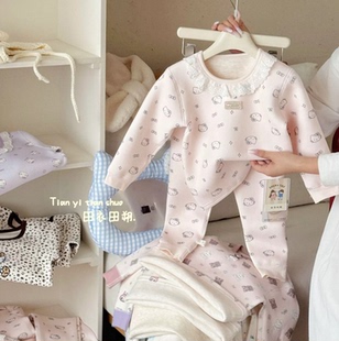 满花保暖儿童套装 550g羊绒蚕丝 25716 蛋卷妈