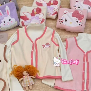 软软糯糯 | 撸猫绒刺绣暖萌儿童小马甲25504-AKC