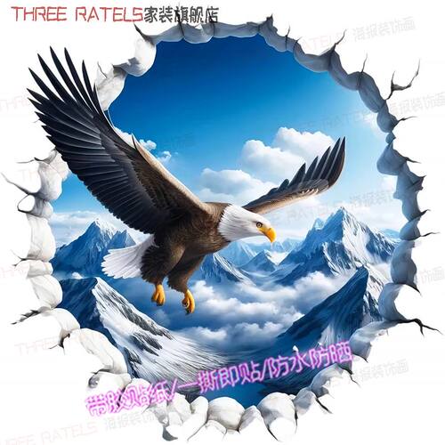 PVC防水防晒自粘3d贴画无痕背胶