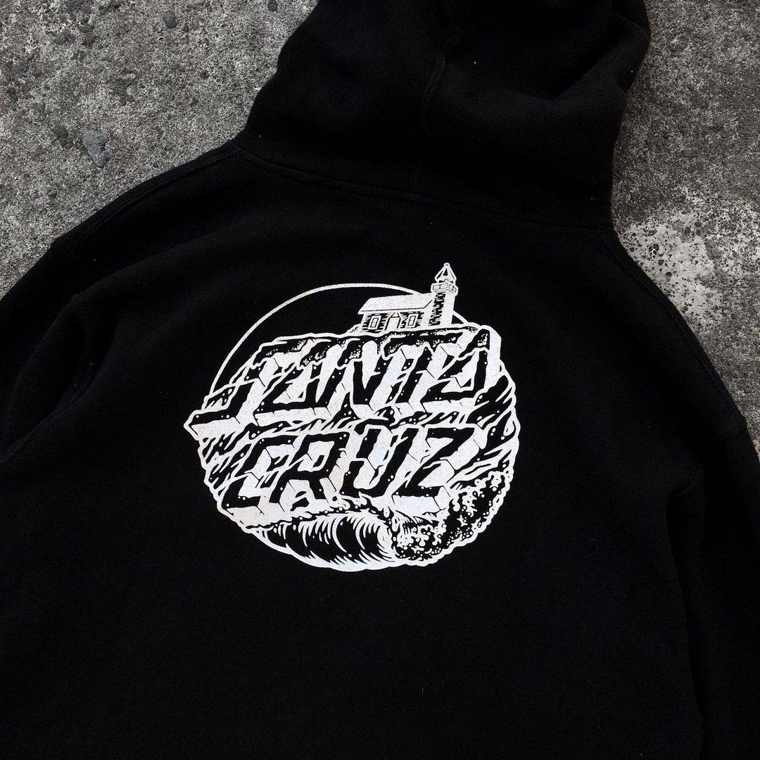 santa cruz欧美街头嘻哈宽松落肩连帽卫衣潮牌vintage复古帽衫男