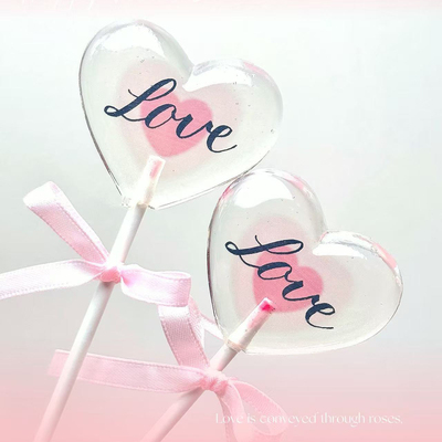 可定制爱心棒棒糖图案礼物伴手礼