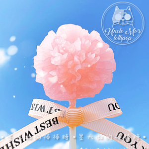 教师节粉色康乃馨糖果墨大叔手工棒棒糖波糖儿童食品零食