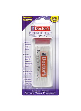 满4件包邮 医生牌 Doctor's Brush Picks牙签刷/牙线签棒 120支
