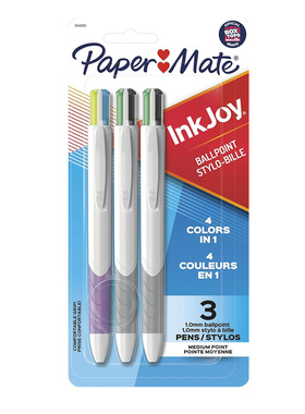68元包邮 Papermate缤乐美比百美InkJoy4色按压式圆珠笔1.0mm