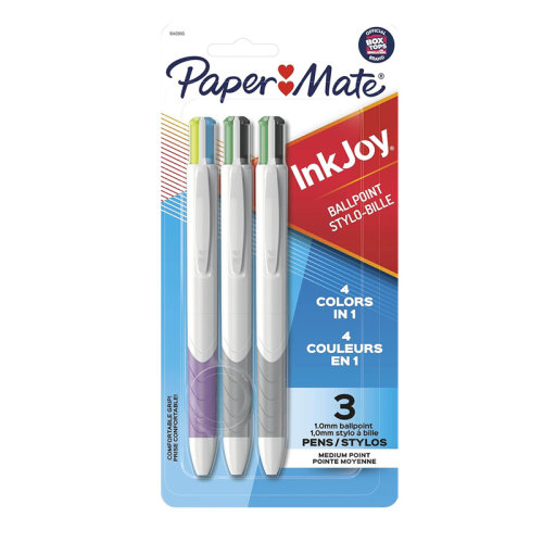 Papermate缤乐美InkJoy4色圆珠笔