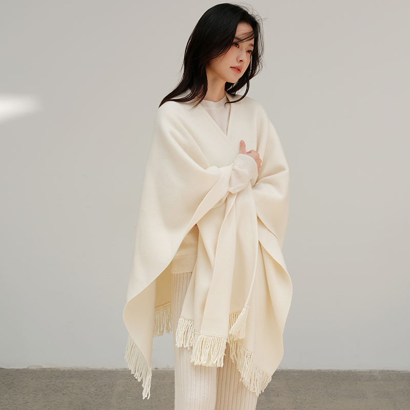 思诺芙德绵羊毛斗篷式披肩