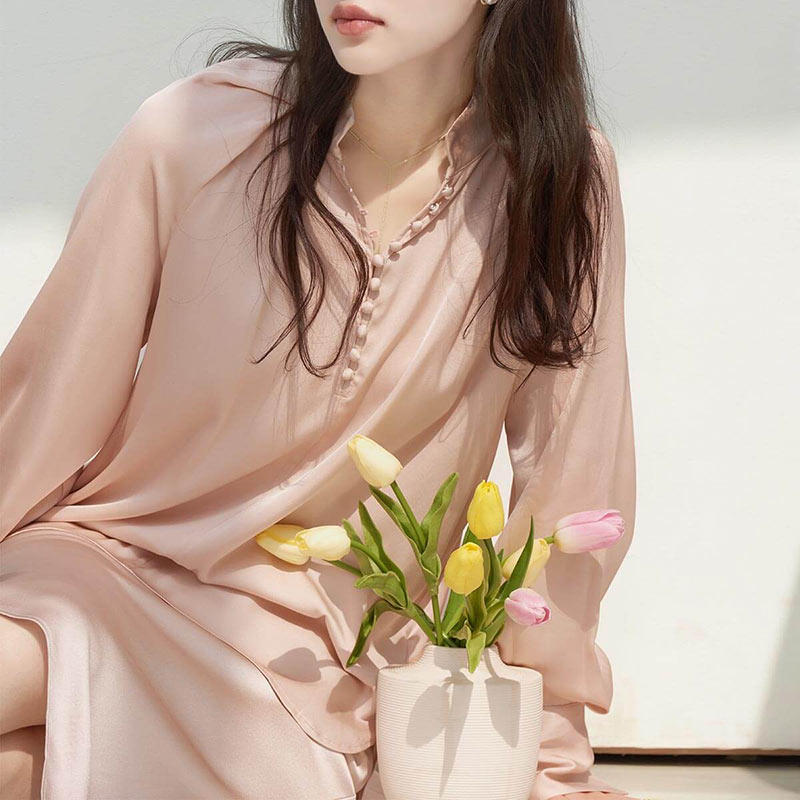 思诺芙德真丝衬衫女2026春季新款重磅桑蚕丝法式上衣设计感衬衣