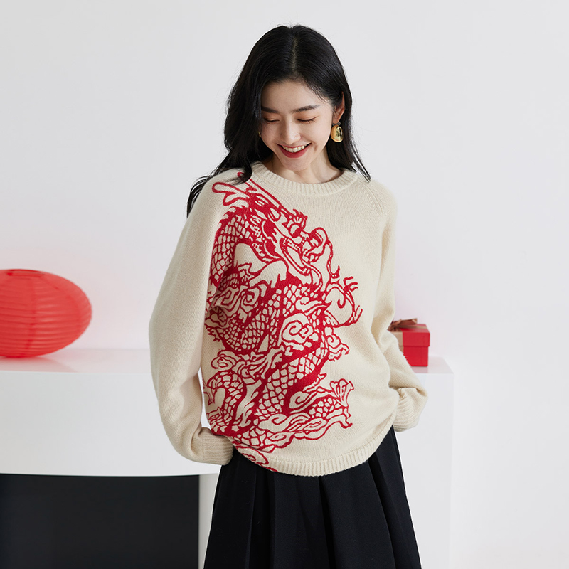 秋冬羊绒衫思诺芙德圆领