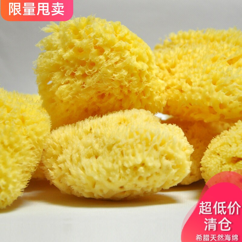 T大号宝宝洗澡脱色蜂窝绵 丑丑清仓 地中海天然海藻棉4.5~5英寸
