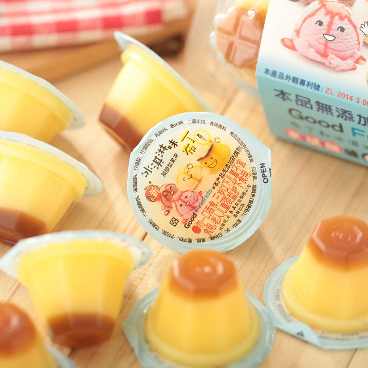 新巧风台湾鸡蛋布丁果冻焦糖凝胶芒果冰淇淋味散称双层布町零食品