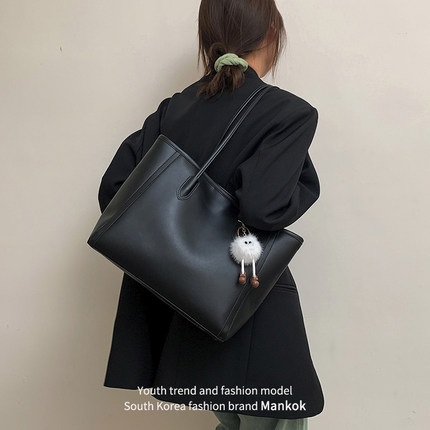 Mankok复古大容量包女包包2026新款潮百搭托特包大容量单肩通勤包