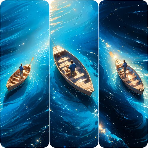 高清手机壁纸 星空下的小船 2K iPhone高清壁纸桌面设计素材
