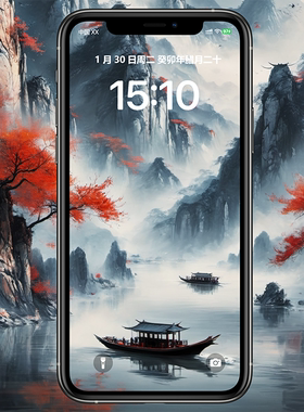 高清手机壁纸 国风山水花鸟风景壁纸2K iPhone高清壁纸设计素材