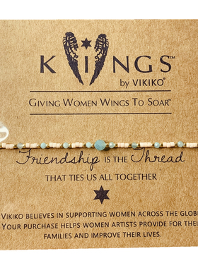 VIKIKO【幸运勇气】串珠天然天河石粉色可爱女生细小手链绳礼物品