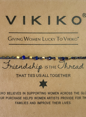 VIKIKO女生青金石手工极细手链