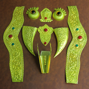 大角羊粗角羊头装饰品铜片手工包铜羊头骨工艺品摆件特色藏式铜皮