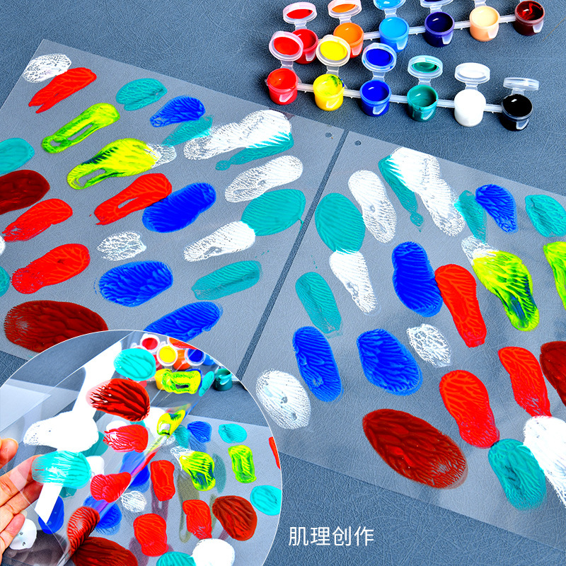 幼儿园环创材料吊饰pvc方形片挂件挂饰装饰涂鸦绘画diy透明片儿童图片